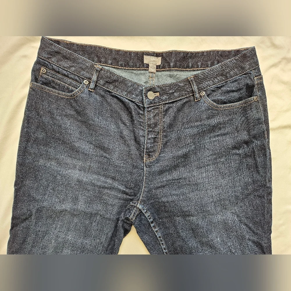 J Jill Womens Bootcut Jeans Dark Wash Stretch Denim Authentic - Picture 4 of 10